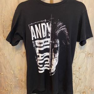 M Medium Andy Black Warped Tour 2017 Black T-Shirt